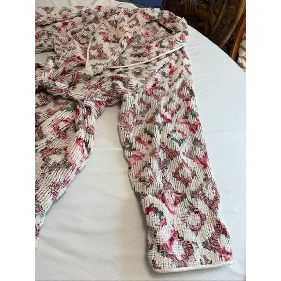 Stan Herman For Herbcraft Vintage Chenille Floral Robe Size Large - Picture 5 of 12